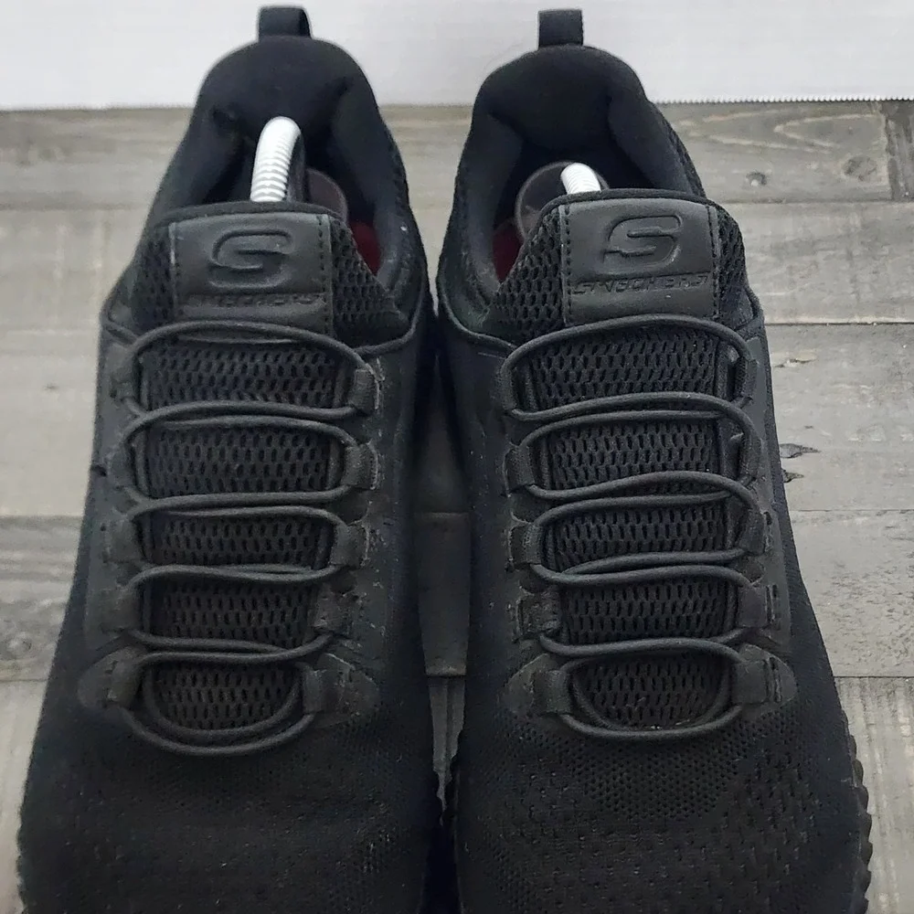 Skechers‎ Work Slip Resistant Slip On Shoes Mens 11 Black Relaxed Fit Sneakers